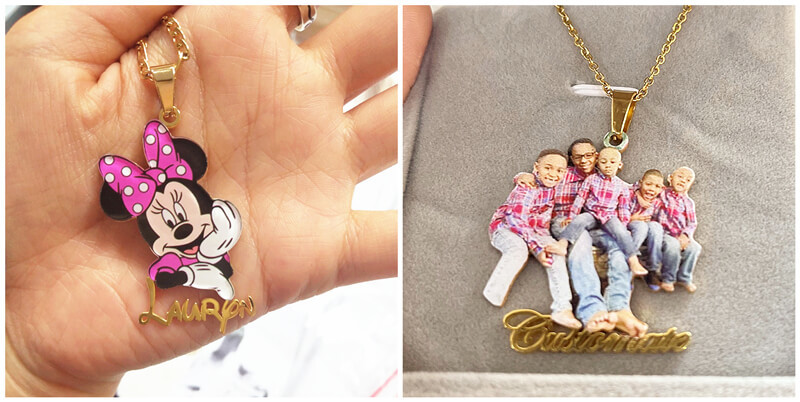 wholesale personalized laser picture jewelry maker custom colorful engraved pet portrait necklaces bulk wholesale personalized laser picture jewelry maker custom colorful engraved pet portrait necklaces bulk
